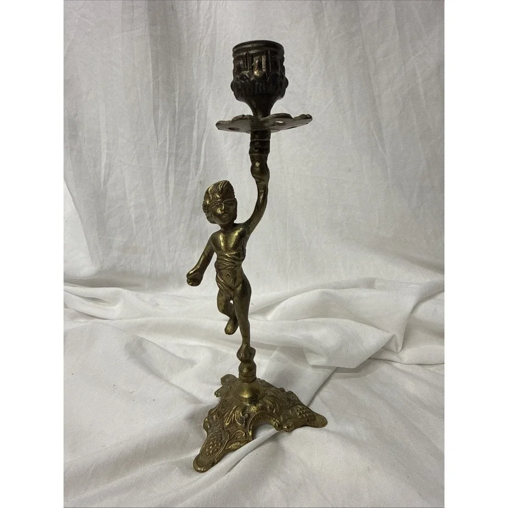 Vintage Celestial Brass Cherub 9